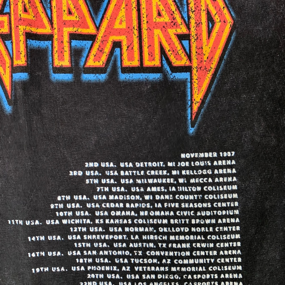Def Leppard Hysteria Tour 87' graphic t-shirt - Picture 5 of 8